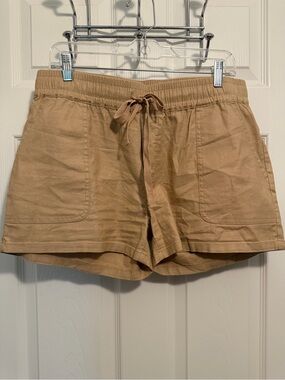 tentree Women's High Waist Drawstring Shorts - Tan